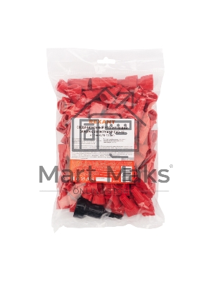 Соединительный изолирующий зажим Rexant с лепестками СИЗ-13 ø 13 мм (0,75-10 мм²), красный (100 шт./уп.)