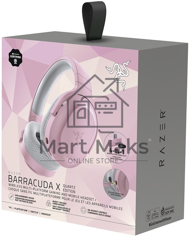 Беспроводная гарнитура Razer Barracuda X Quartz Pink