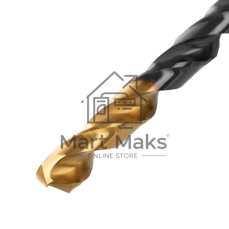 Сверло по металлу, 6,5 мм, HSS-Tin, Golden Tip, 10 шт. Denzel