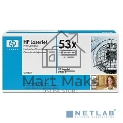 Картридж лазерный HP Q7553X черный для LaserJet P2015 7000 стр.