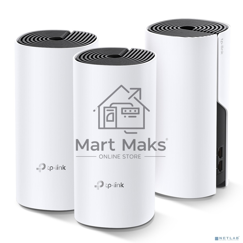 Бесшовный Mesh роутер TP-Link Deco M4 (DECO M4(3-PACK)) AC1200 10/100/1000BASE-TX (упак.:3шт)