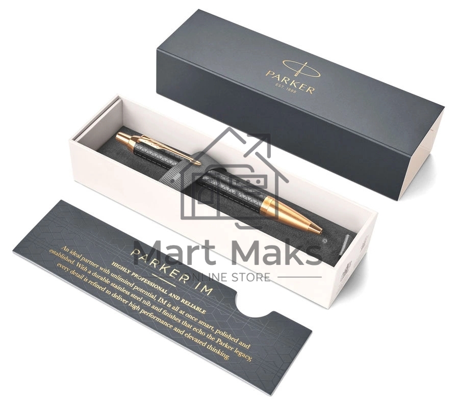 Ручка шариковая Parker IM Premium K323 (CW1931667) Black GT M, синие чернила, подарочная коробка