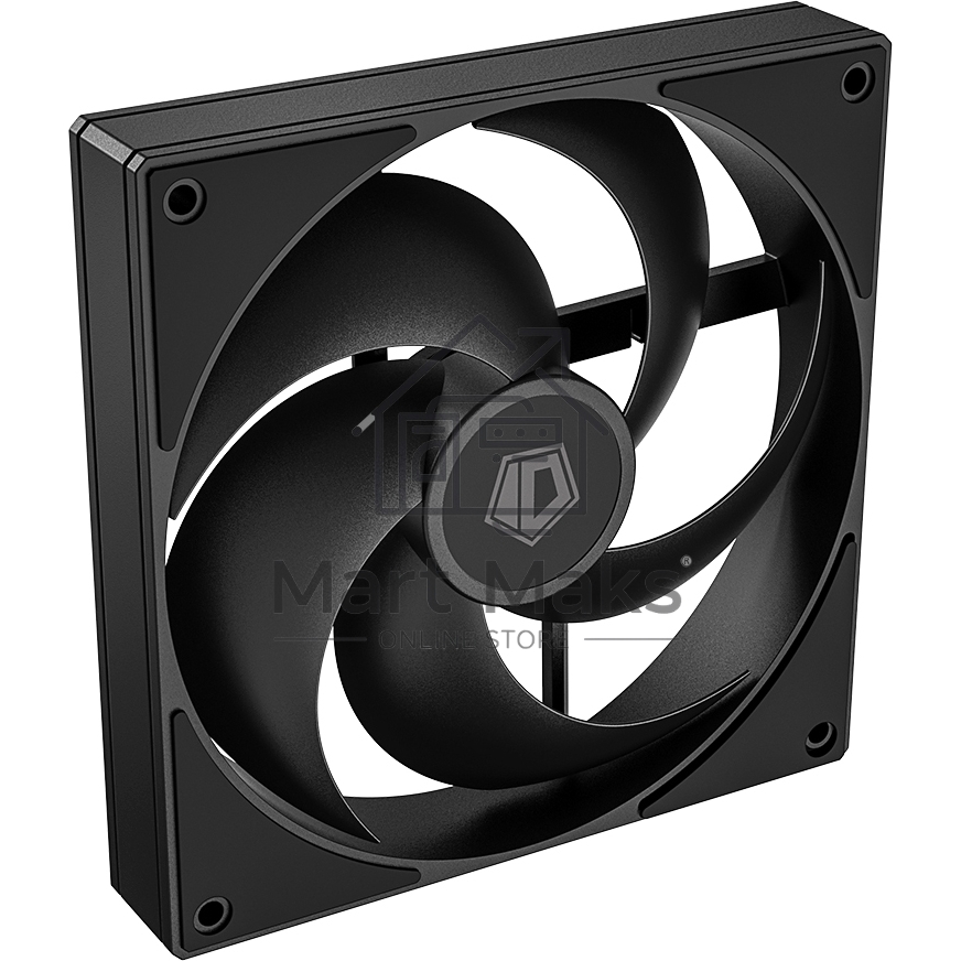 Вентилятор для корпуса ID-Cooling AS-140-K черный, 140 мм, 1800 об/мин, 24.9 дБ, 4 pin