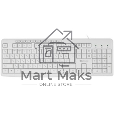 Комплект клавиатура+мышь Oklick S650 проводной, USB, 2000 DPI, белый