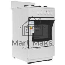 Плита комбинированная Flama RK 2201 W белый, конфорок 2 газовых и 2 электрических, духовка 50 л, 50 см x 85 см x 54 см