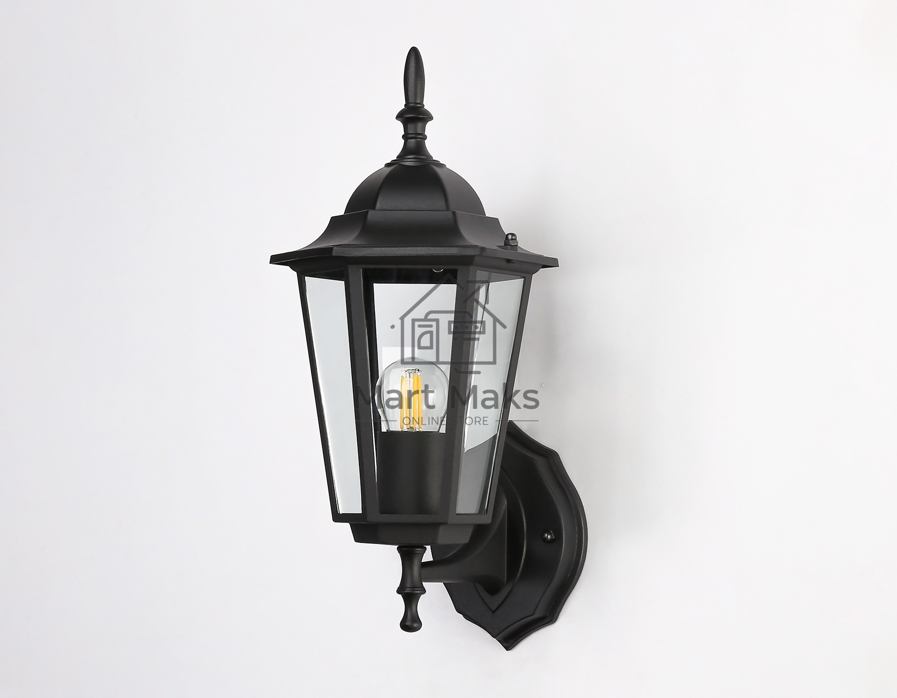 Уличный настенный светильник Ambrella light ST2010 BK/CL черный/прозрачный IP54 E27 max 40W 360*150*210