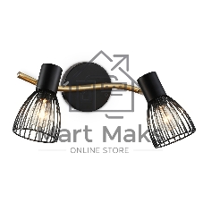 Светильник Ambrella light TR8660/2 BK/GD черный/золото E14/2 max 60W 330*100*170