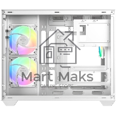 Корпус Case ID-Cooling VIEW 500 ARGB White mATX/win TG/3 fans/Gen2 Type C/CPU 162mm/GPU 407mm/no PSU