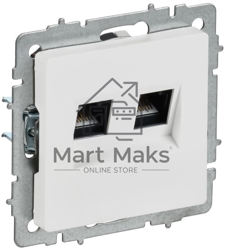 Роз. комп. 2-ая RJ45 кат.5E РК10-2-БрАБ а/б IEK. BRITE