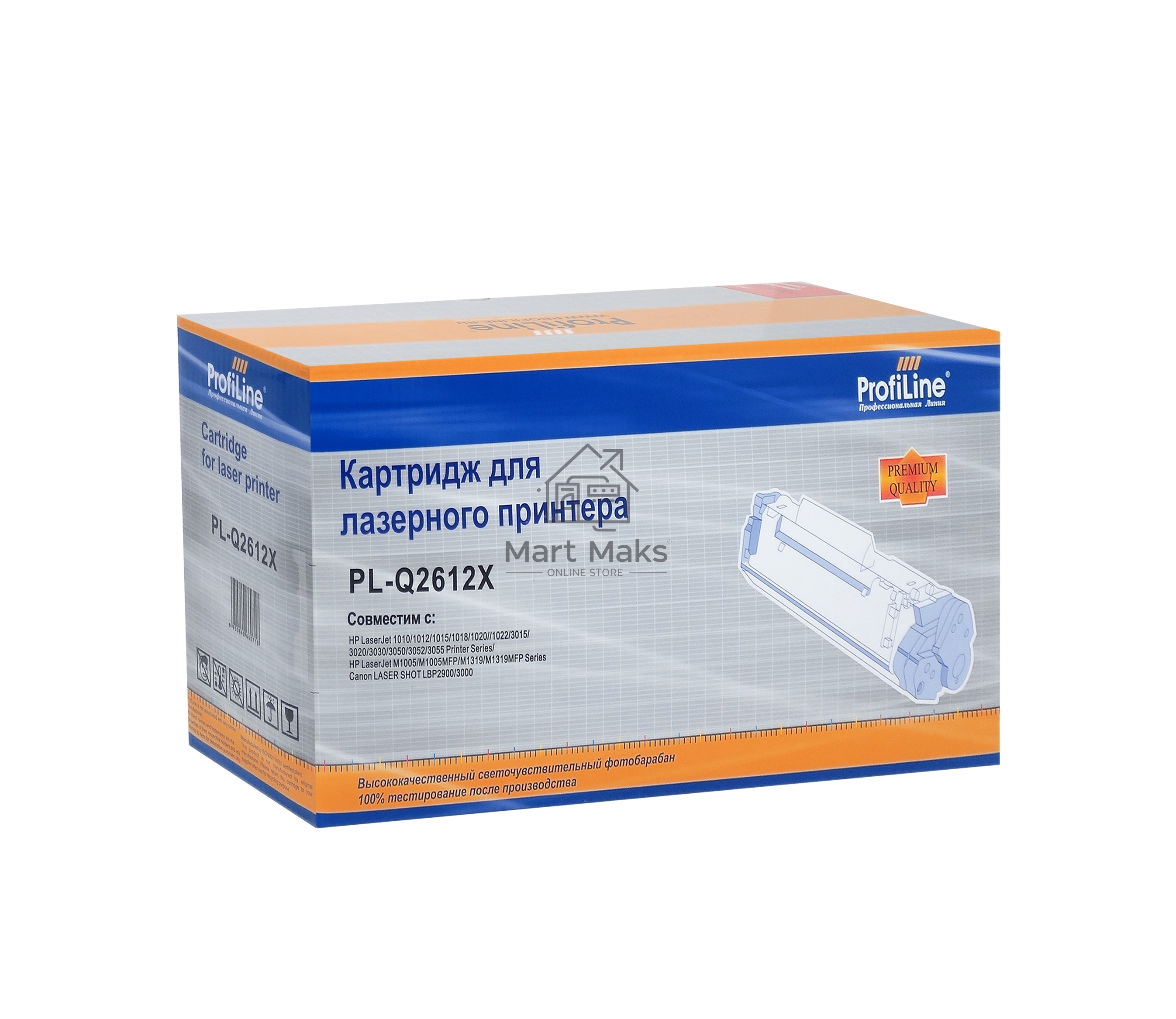 Картридж лазерный ProfiLine PL-Q2612X для принтеров HP LJ 1010/1012/1015/1018/1020/1022/3015/3020/3030/3050/3052/3055/M1005/M1005MFP/M1319/M1319MFP Series Canon LBP2900/3000 3000 копий