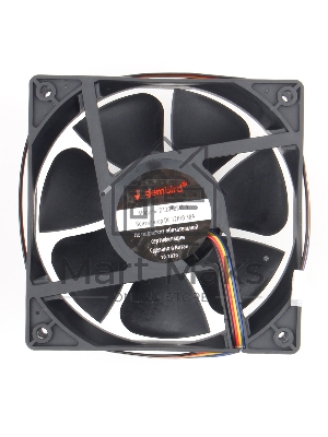 Вентилятор для корпуса Gembird 18659 черный, 120 мм, 2500 об/мин, 38.65 дБ, 4 pin