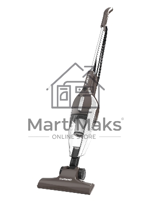 Пылесос вертикальный/ручной Starwind SCH1260 коричневый/белый, питание от сети, 120 Вт, уборка сухая, пылесборник 1.2 л