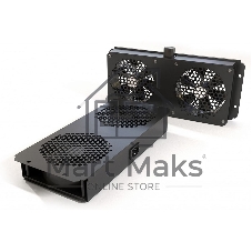 Модуль вентиляторный Hyperline TFAB-T2FR-RAL9004 потолочный с 2-мя вентиляторами для установки в шкафы серий TTC2, TTB и TWB, с подшипниками и крепежными элементами, без кабеля питания, цвет черный