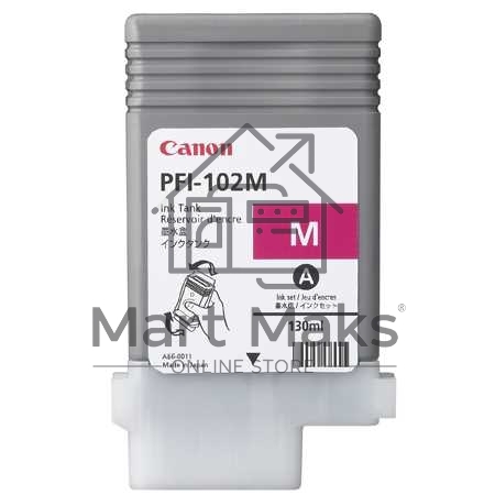 Картридж струйный Canon PFI-102M (0897B001) пурпурный (130 мл.) для Canon imagePROGRAF iPF605, iPF610., iPF650, iPF655, iPF710, iPF755, LP17, iPF510