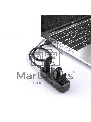 Концентратор Vention USB 2.0 на 4 порта черный VAS-J43-B015