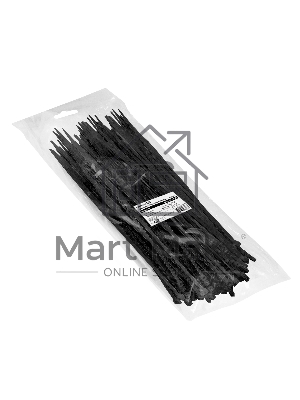 Стяжка (хомут) нейлоновая ExeGate EX293136RUS CV66-400x7.5B (нейлон 6.6, 400x7.5 мм, неоткрывающаяся, halogen free, -40°C - +85°C, черная, 100 шт)