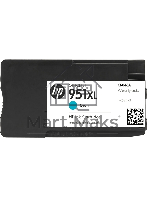 Картридж струйный HP 951XL CN046AE голубой для HP OJ Pro 8100/8600 (1500стр.)