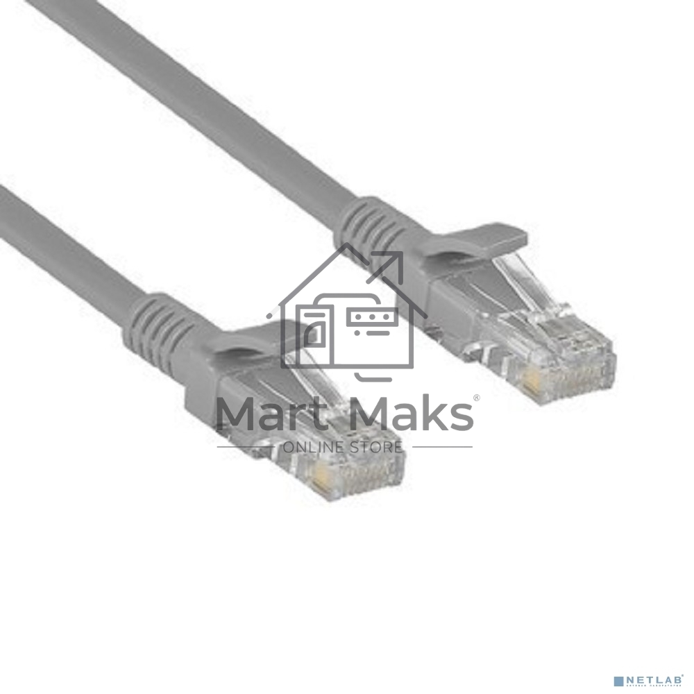 Патч-корд Exegate UTP-RJ45-RJ45-5e-CU-2M-GY, UTP, cat.5e, 2м, медь, серый