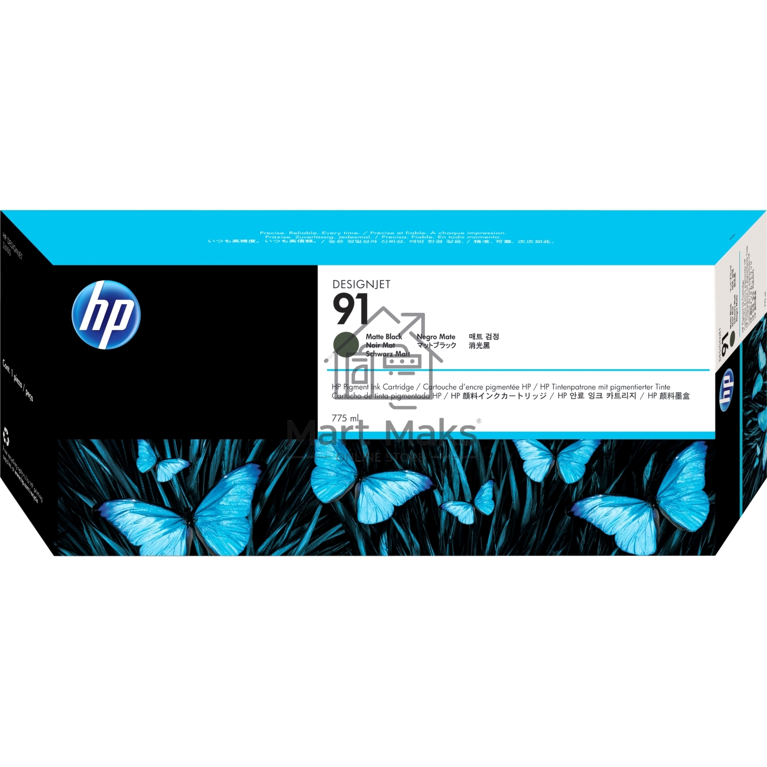 Картридж струйный HP №91 C9464A черный матовый для HP DJ Z6100 (775мл)
