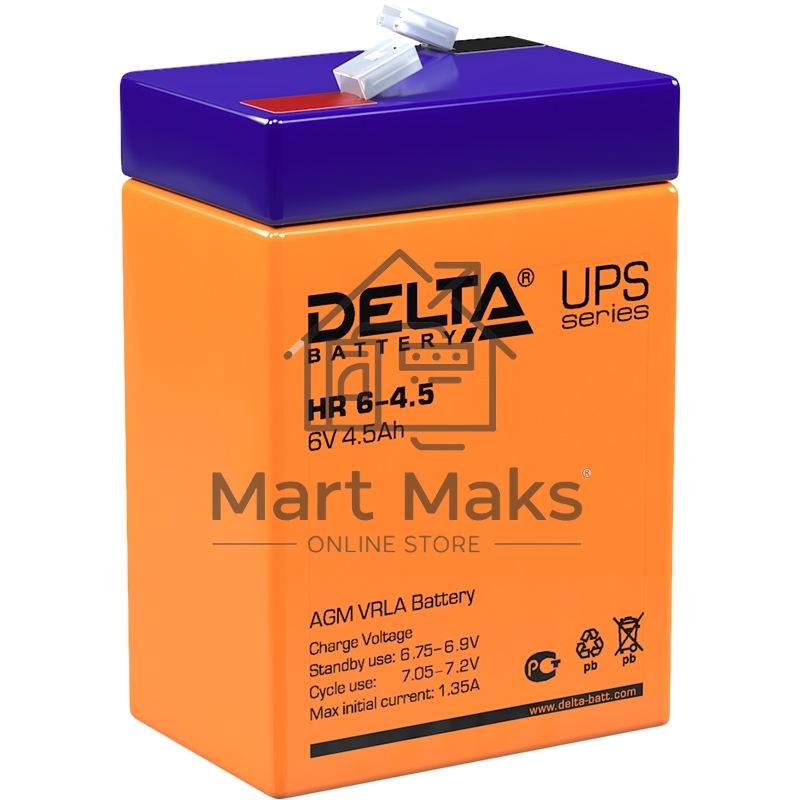 Батарея Delta HR 6-4.5 (6V, 4.5Ah)