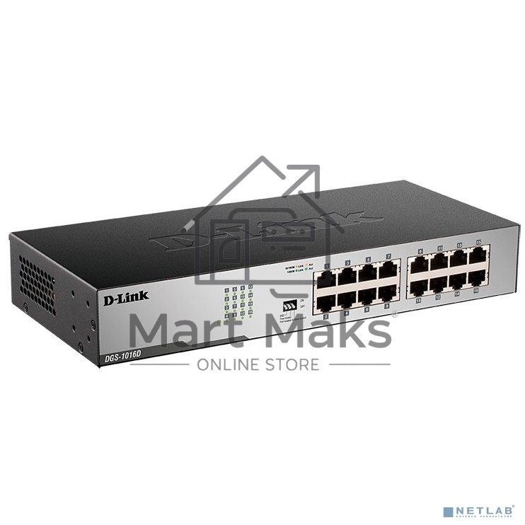Коммутатор D-Link DGS-1016D DGS-1016D/J1A 16x1Гбит/с неуправляемый