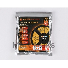 Светодиодная лента Ambrella light GS3701 2835 240Led /24W m/ 24V IP20 3000K/ 5000*14*1.2mm (2 конт.)