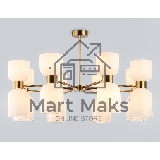 Люстра Ambrella light LH56095/16 BS/FR латунь/белый матовый E14*16 max 40W D860*510