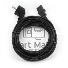Кабель питания Cablexpert PC-186-1-3M, 3м, Schuko- C13, 3x1кв.мм, черный, с заземлением, пакет