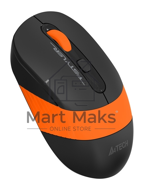 Мышь беспроводная A4Tech Fstyler FG10 черный/оранжевый, 2000 dpi, радиоканал, USB, кнопки - 4