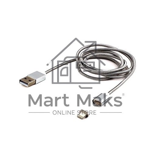 Кабель Cablexpert магнитный USB 2.0 CC-USB2-AMLMM-1M, AM/ iPhone lightning, магнитный кабель, 1м, алюминиевые разъемы, коробка