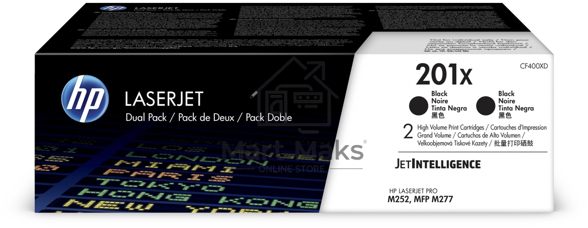 Тонер картридж двойная упаковка HP 201X (CF400XD) для HP CLJ Pro M252/M277 (2 х 2800 стр.)