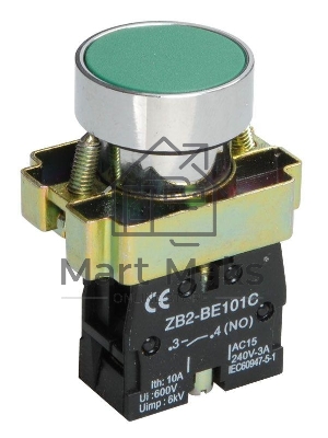 Кнопка LAY5-BA31 без подсветки зел. 1з ИЭК BBT60-BA-K06