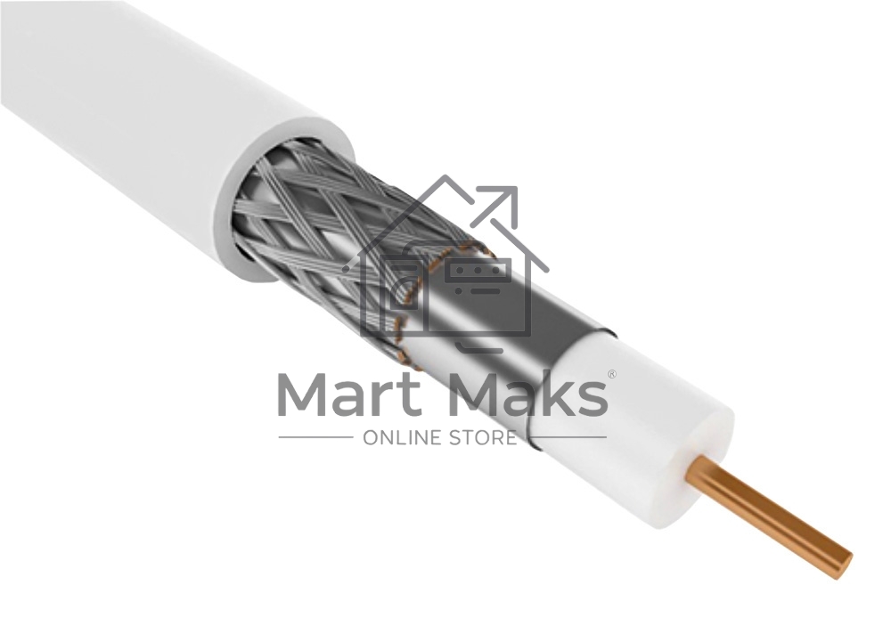 Кабель коаксиальный RG59 CCS 75Ом FPE PVC бел. (100м) GENERICA ITK CC1-R5F1-111-100-G