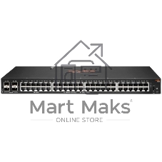 Коммутатор HPE Aruba 6100 48G 4SFP+, 48×1 Гбит/с + 4×10 Гбит/с SFP+, управляемый