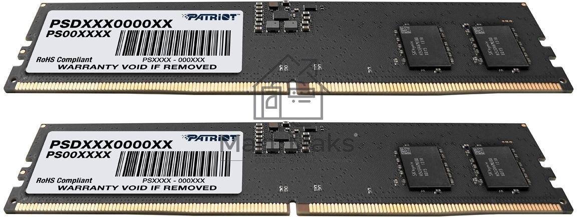 Оперативная память Patriot Signature, DDR5, 16GB (2x8 GB), 4800 MHz, CL40, DIMM