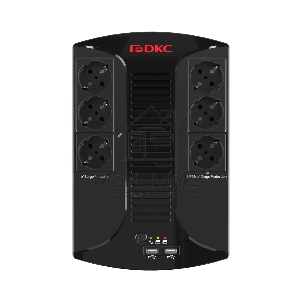 Источник бесперебойного питания ИБП Info PDU 600В.А Schuko (6) USB для зарядки (2) USB + RJ11 DKC INFOPDU600