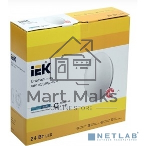 Светильник Iek LDPB0-1003-24-4000-K01 LED ДПБ 1003 24Вт IP20 4000K круг белый диаметр 380 мм, световой поток 1440 Лм