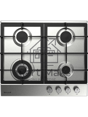 Встраиваемые газовые панели Weissgauff HGG 641 XV 60 см, газовая, независимая, поверхность из нержавеющей стали, автоподжиг, газ-контроль, WOK, жиклеры для баллонного газа, чугунные решетки, -нержавеющая сталь
