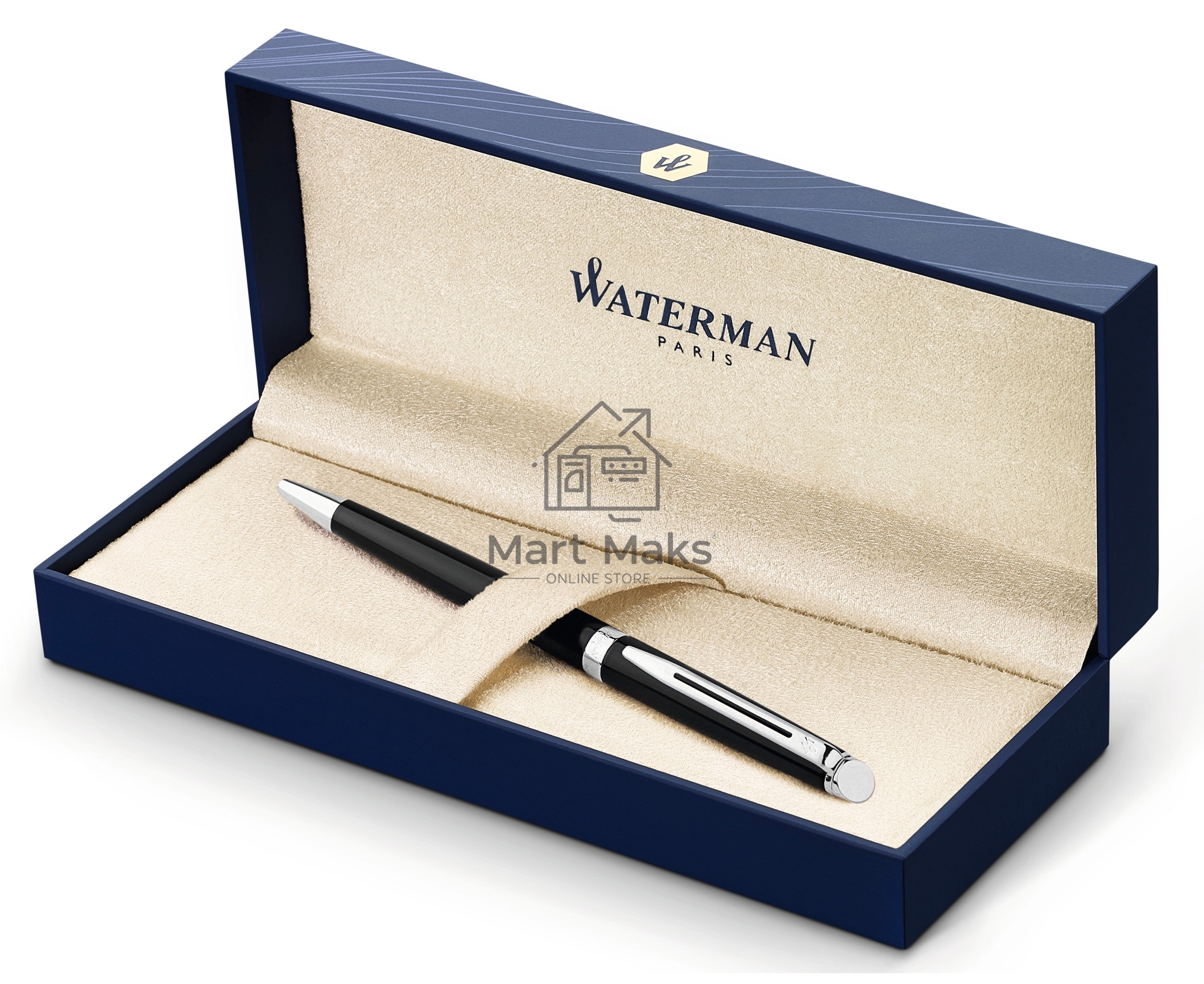 Ручка шариковая Waterman Hemisphere (CWS0920570) Mars Black CT M, синие чернила, подарочная коробка