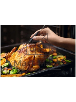 Встраиваемый духовой шкаф с паром Electrolux EOD5F71Z 60 см, каталитическая очистка, 72 л, 8 режимов, черный, направляющие проволочные + телескопические (1 уровень)