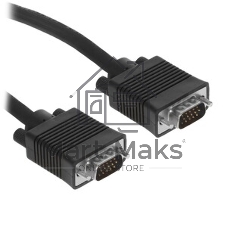Кабель VGA Pro Cablexpert CC-PVGA-3M, 15M/15M, 3.0м, экран, феррит. кольца, пакет