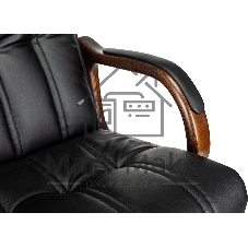 Кресло Бюрократ T-9932W-LOW-Eco черный, экокожа