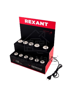 Демо-тестер акриловый для ФИЛАМЕНТА (AC 220V с шнуром питания 1.2 метра, с выключателем на корпусе, цоколи E14 x 6 шт.)