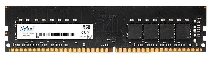 Оперативная память NETAC Basic, DDR4, 8GB (1x8GB), 2666MHz, CL19, DIMM