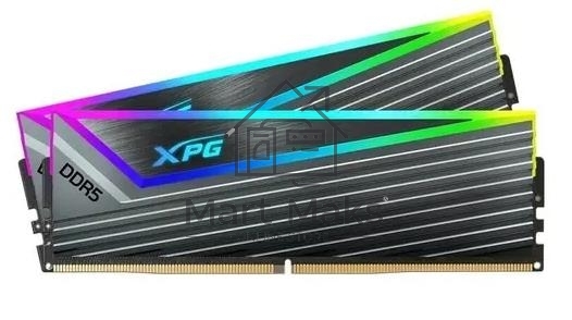 Оперативная память XPG Caster, DDR5, 32GB (2x16GB), 6400MHz, CL32, DIMM, с радиаторами, ARGB, серый