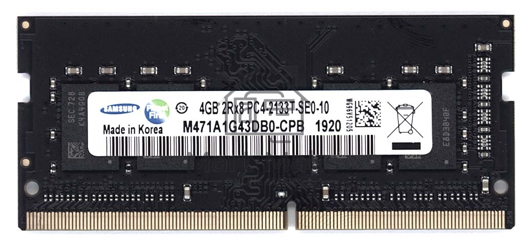 Оперативная память Samsung, DDR4, 4GB (1x4GB), 2133MHz, CL15, SO-DIMM, OEM