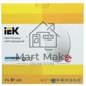 Светильник Iek LDPB0-1003-24-4000-K01 LED ДПБ 1003 24Вт IP20 4000K круг белый диаметр 380 мм, световой поток 1440 Лм