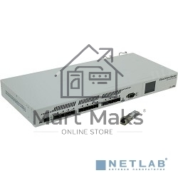 Маршрутизатор Mikrotik CCR1016-12S-1S+ Cloud Core Router 1016-12S-1S+ with Tilera Tile-Gx16 CPU (16-cores, 1.2Ghz per core), 2GB RAM, 12xSFP cages, 1xSFP+ cage, RouterOS L6, 1U rackmount case, Dual PSU, LCD panel