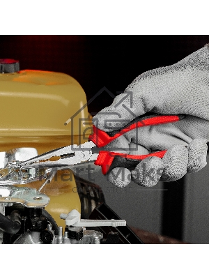 Длинногубцы прямые, 180 мм, хром-ванадий, двухкомпонентные рукоятки Matrix