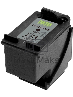Картридж струйный Cactus CS-CZ637AE № 46 черный (33мл) для HP DJ IA 2020hc/2520hc;Ultra 2029/2529;Ultra 4729AIO
